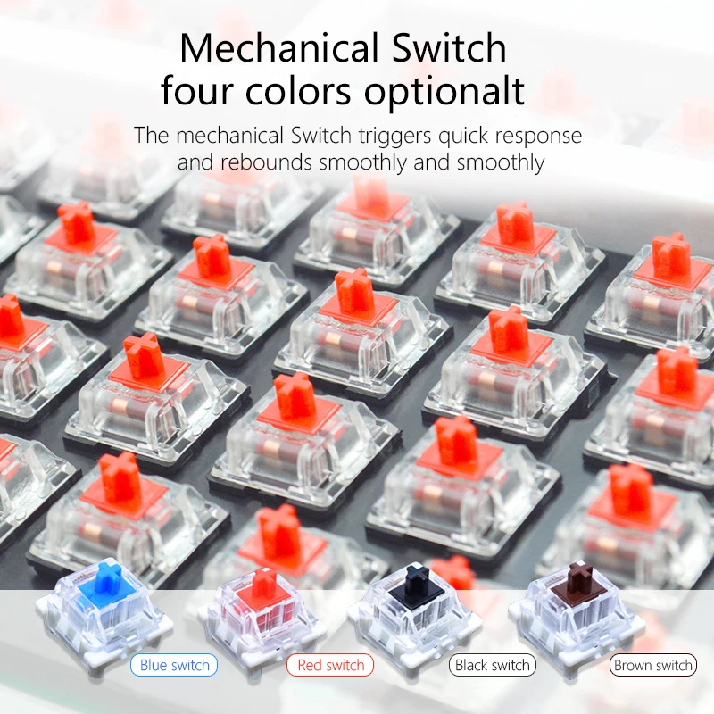 rgb mechanical gaming keyboard 60 compact 84 keys hot swappable bluetooth 5 02 4ghz wireless for mac pc tablet blueblack free global shipping