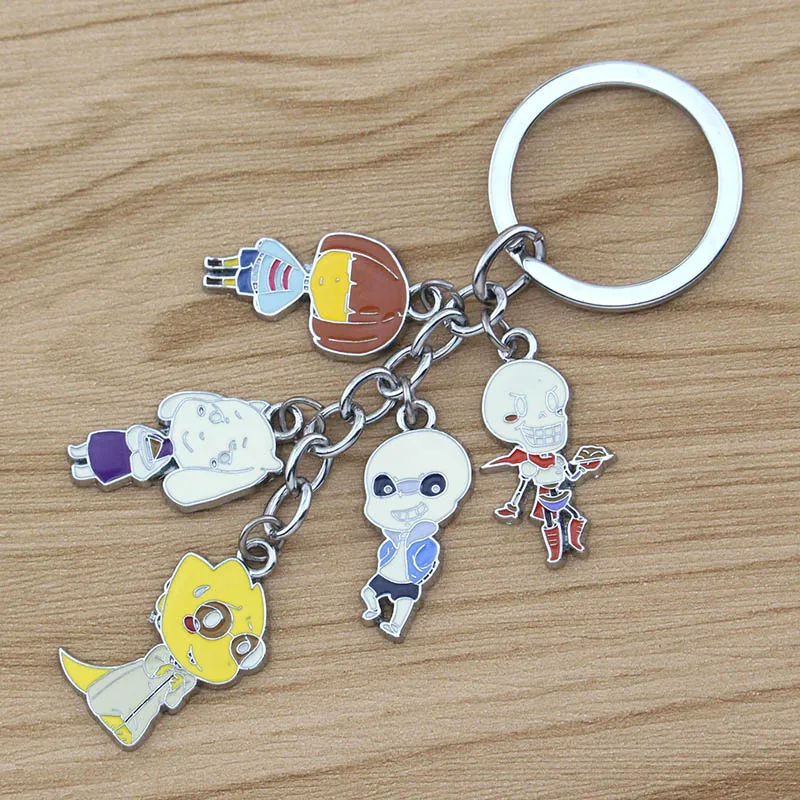 Аниме игра Undertale металлический брелок фриск ториэль Санс Папирус Модный кулон