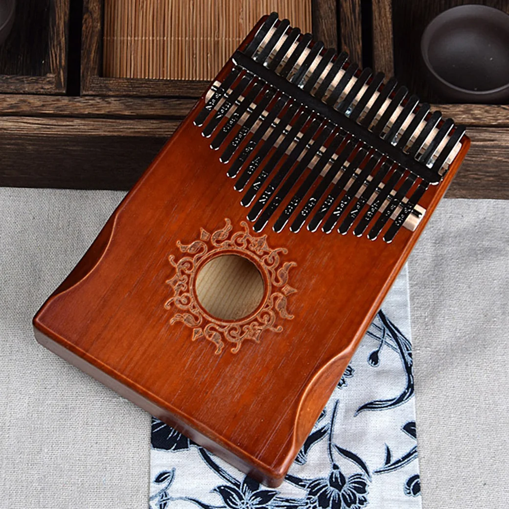 

17 Keys Kalimba Mahogany Thumb Piano Reed 17 Key Music Keyboard Mini Piano High-Quality Wooden African Kalimba Finger Piano