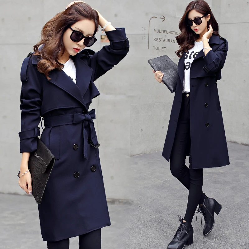 

Новая коллекция для весны и осени, длинное приталенное пальто в британском стиле, модное яркое цветное пальто