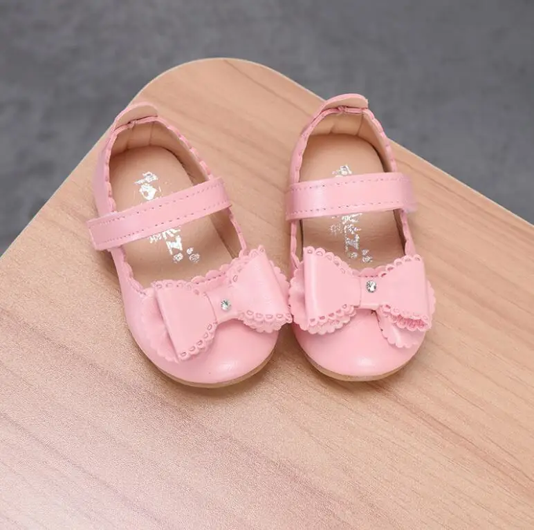 2021 обувь для девочек бантом бабочкой Туфли Стразы Для маленьких Вечерние кожаные