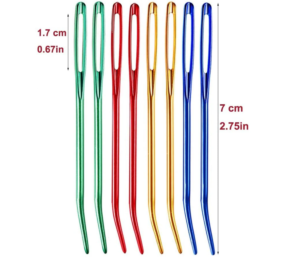 8 шт. с изогнутым кончиком иглы для гобеленов вязания крючком большие тупые набор