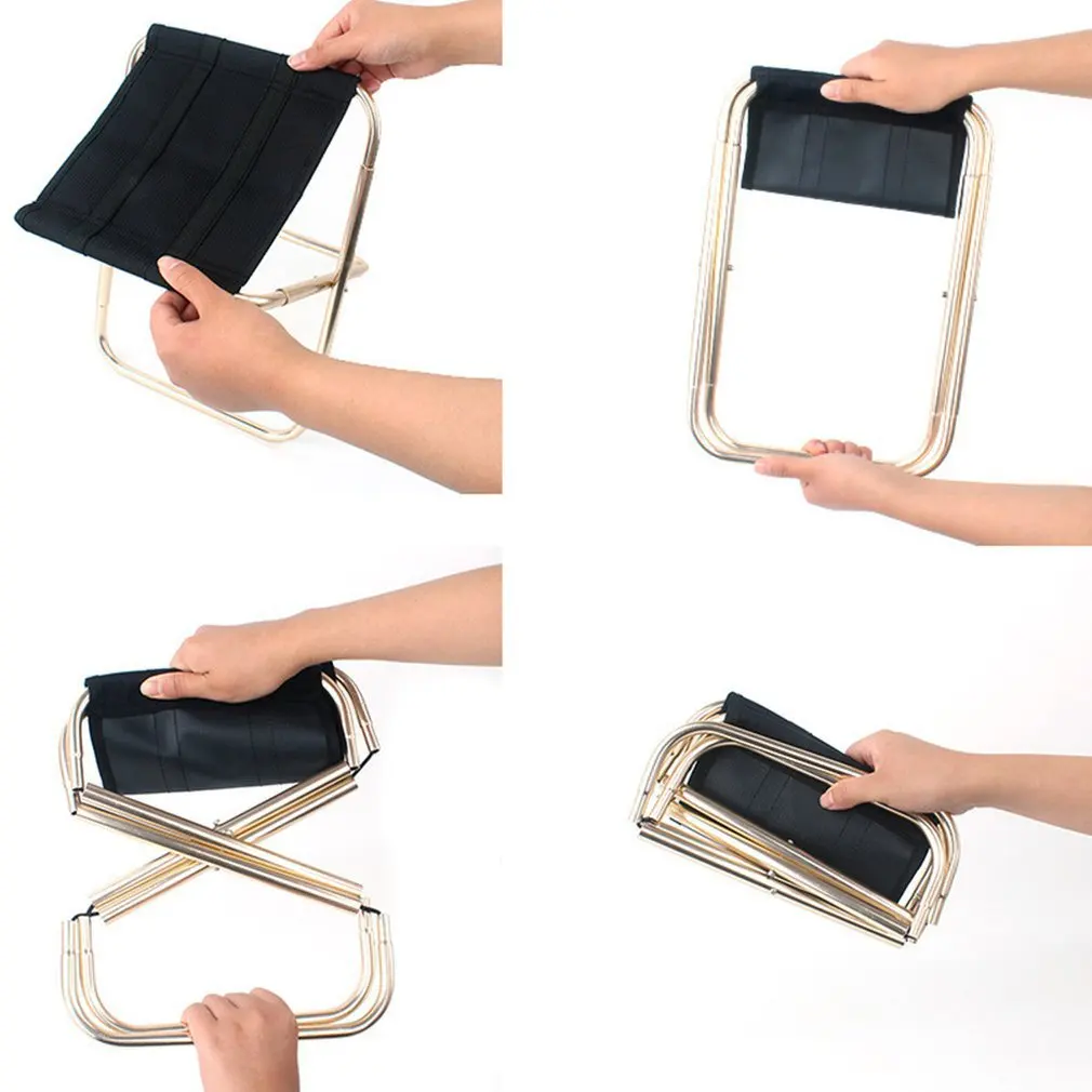 Ультралегкий складной стул светильник для рыбалки на открытом воздухе кресло