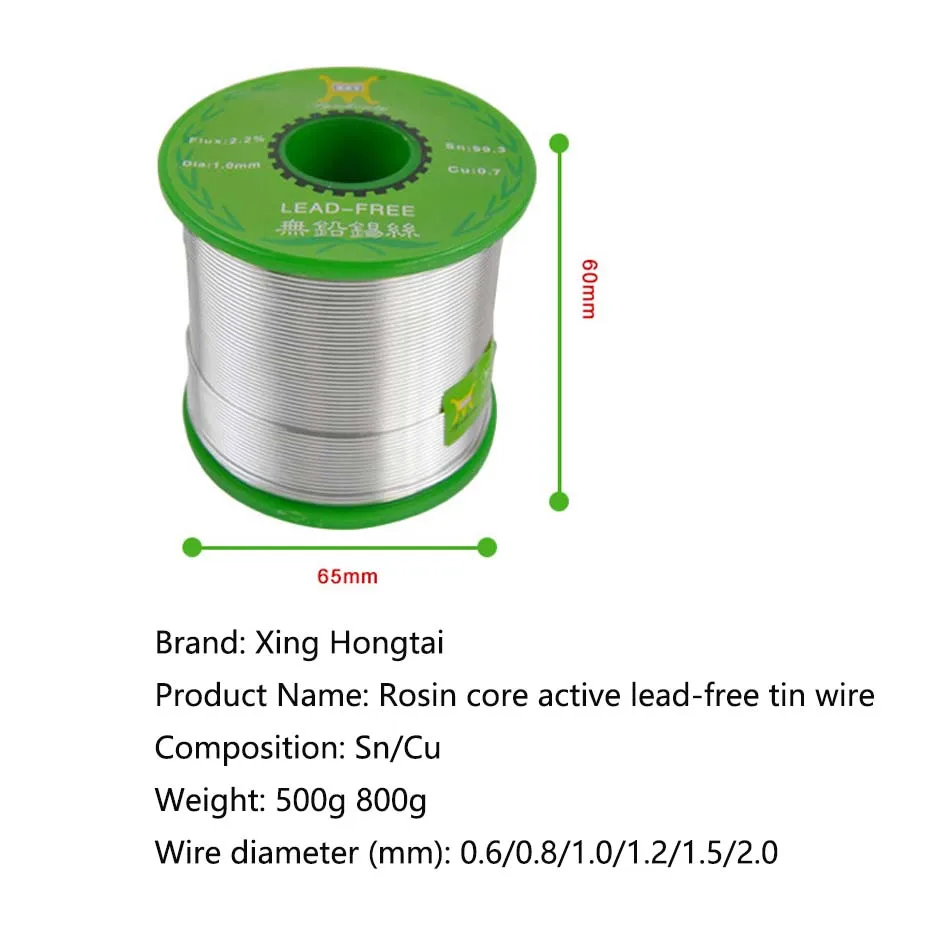 

500g Lead-Free Rosin Core Solder Wire 99.3% Sn 0.7% Cu Tin rosin Wire Melt Low Melting Point for Electric Soldering Iron