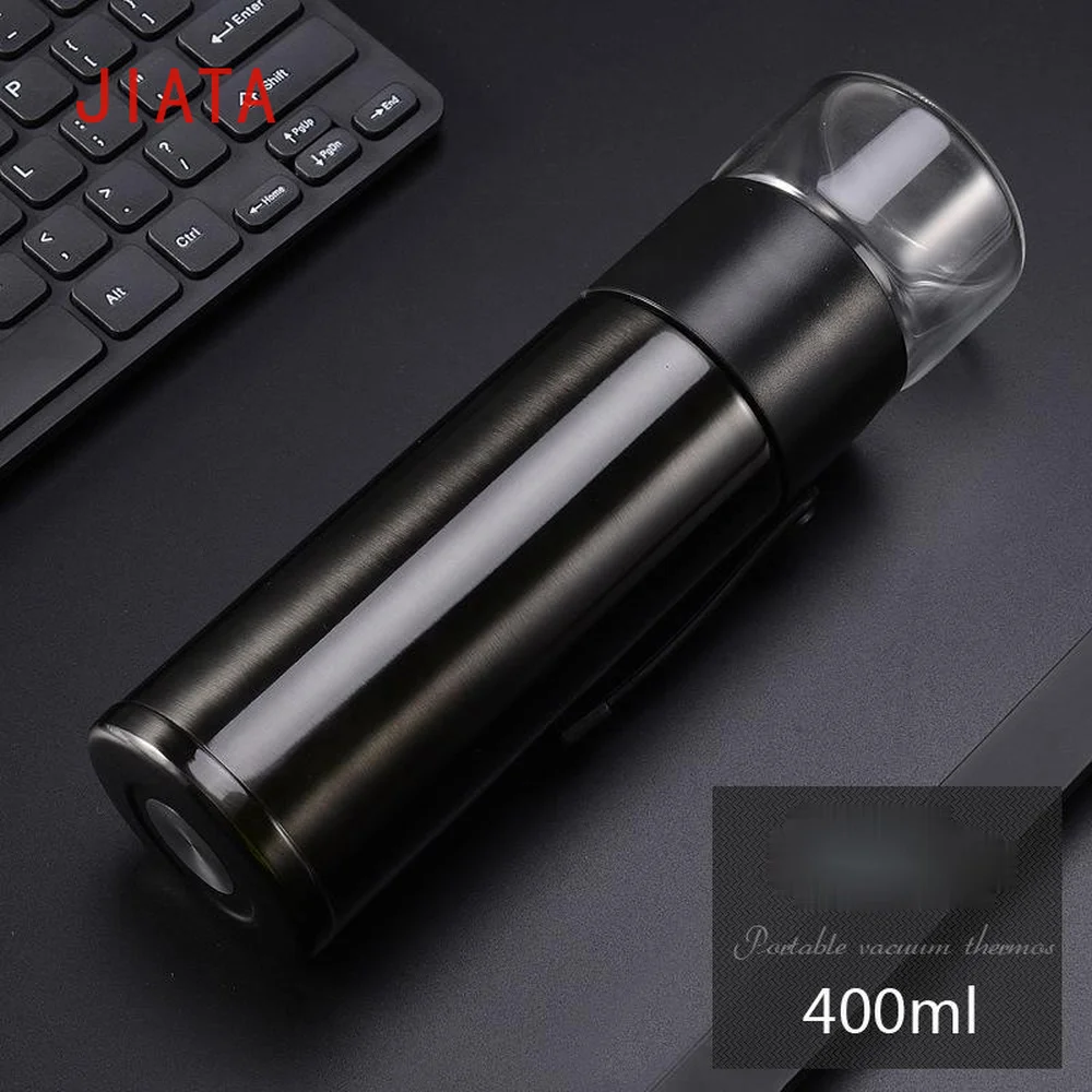 

400ml high quality 304 stainless steel vacuum flask tea water separation tea cup business travel water bottle car vacuum flask