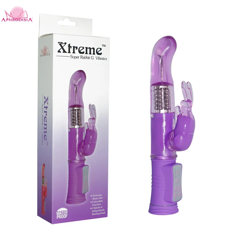 APHRODISIA 8 режимов МОЩНАЯ ВИБРАЦИЯ + вращение супер кролик вибратор Стимулятор