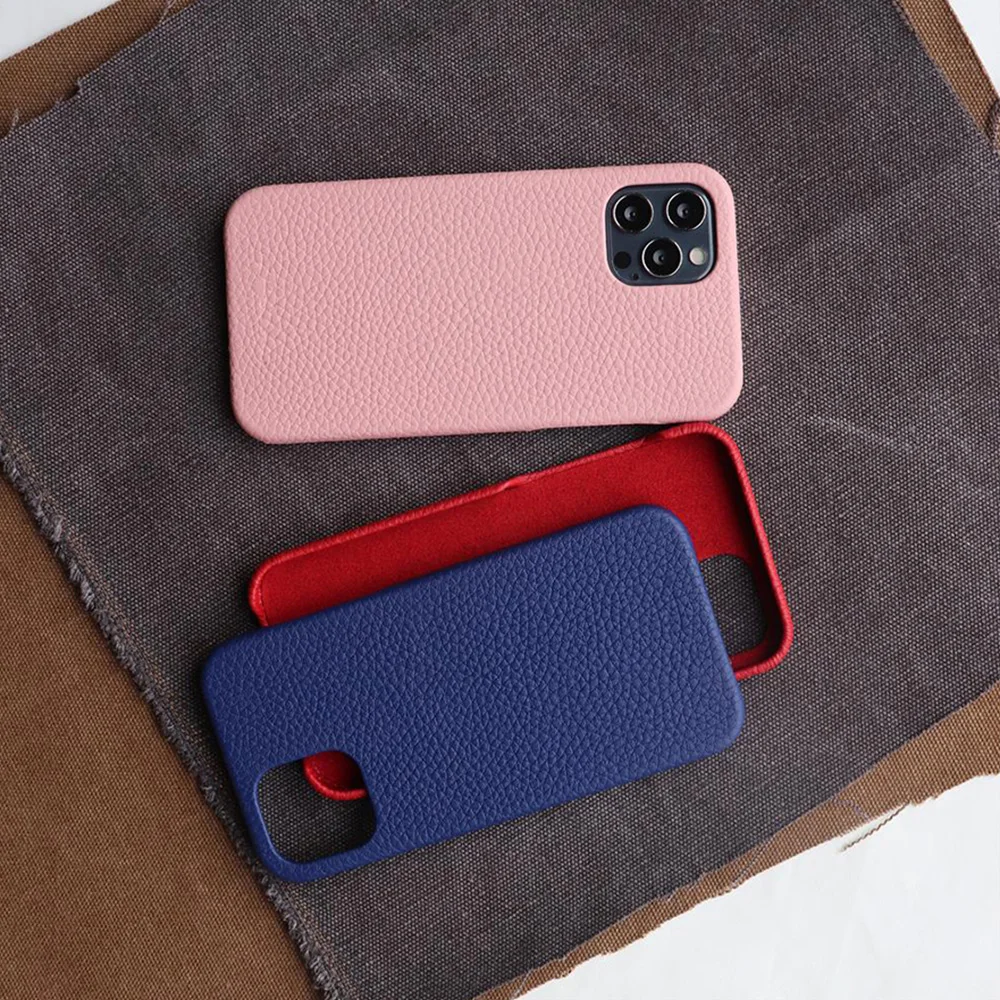 

Handmade Custom Genuine Leather for iPhone 12 Pro Max mini 11 Magnet Luxury Business Natural Cowhide Magnetic Phone Cases Cover