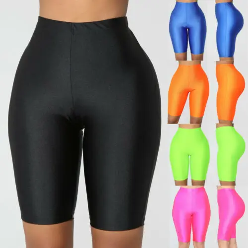 

High Waist Sports Shorts Women Biker Shorts Summer Casual Sexy Skinny Fitness Solid Bodycon Cycling Slim Bottoms