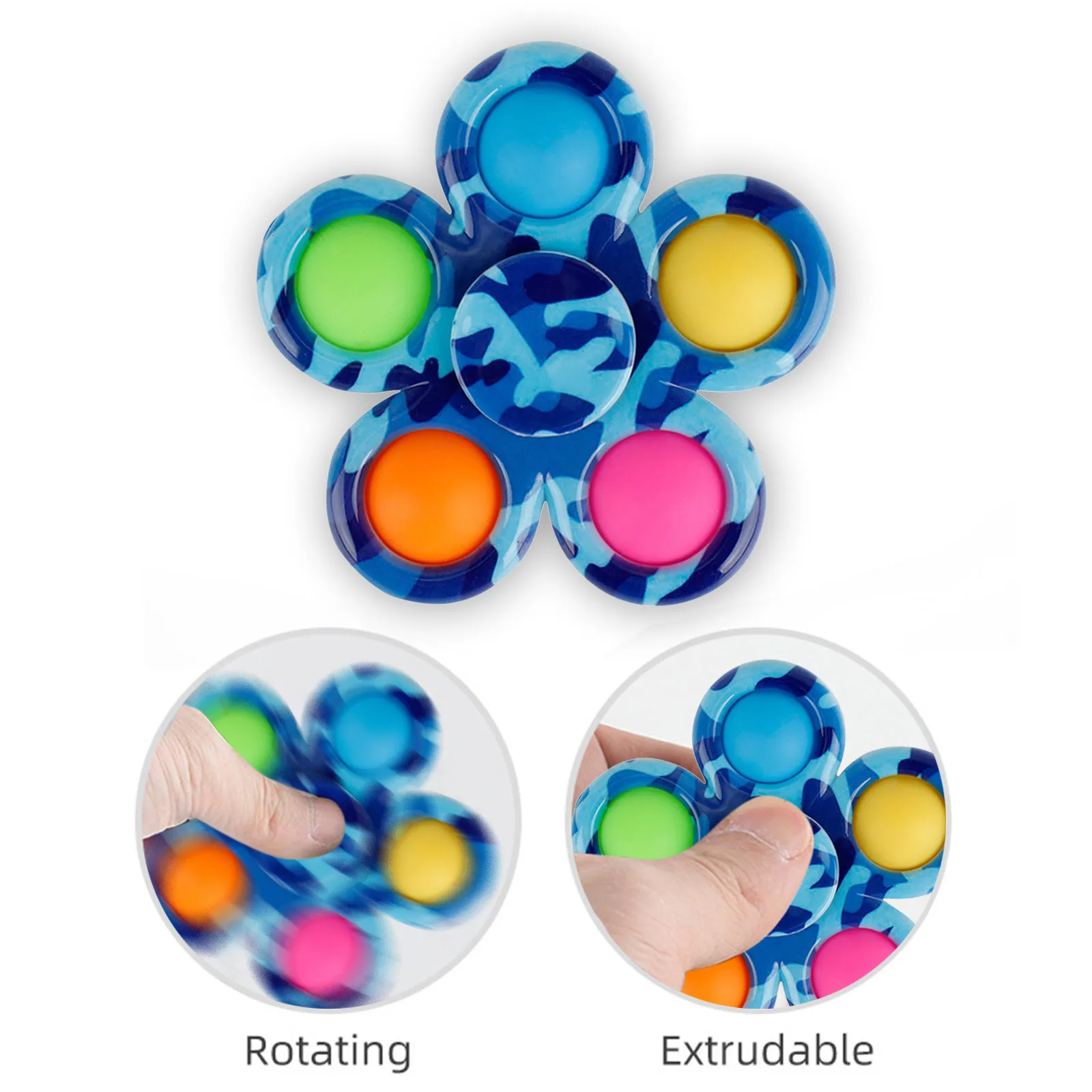 

Flower-shaped Finger Squeeze Plate Children Kids Anxiety And Stress Relief Toys Multi-purpose Educational Toys Fidget Toy#X