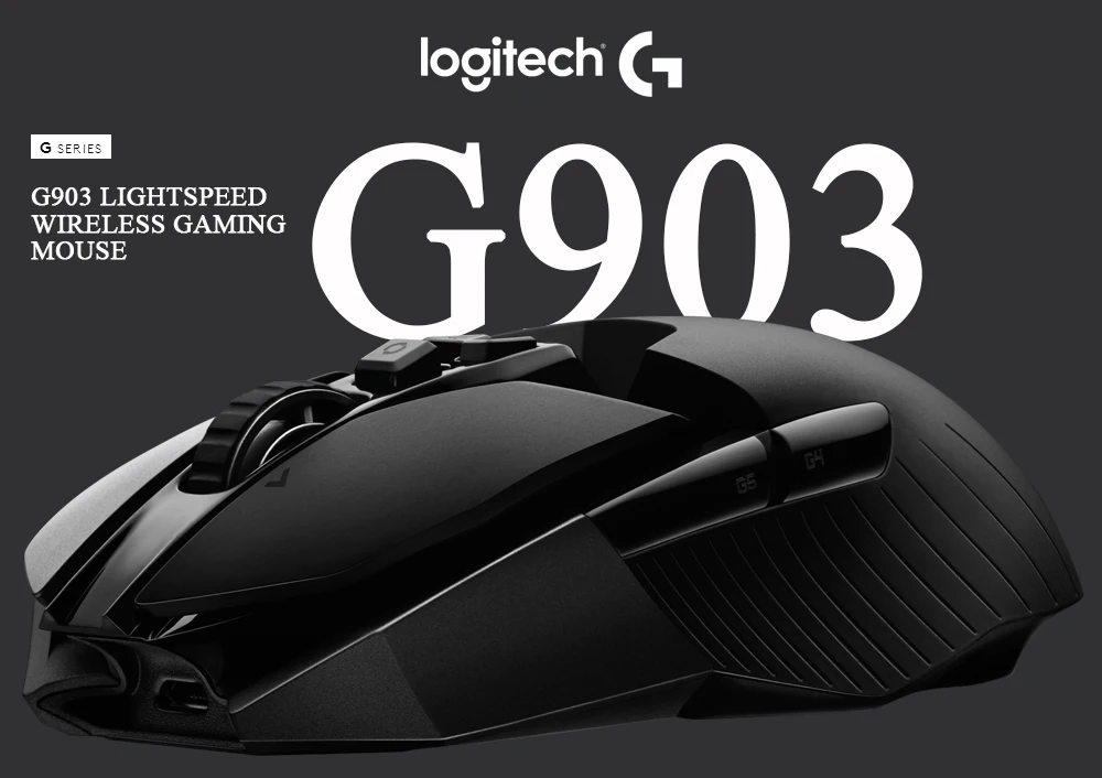 Беспроводная игровая мышь logitech G903 HERO LIGHTSPEED 16000 dpi HERO sensor функция обновления от G903 для Беспроводная оптическая мышь геймера