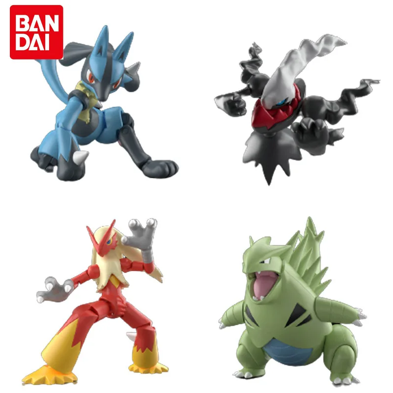 Bandai конфеты игрушки Pokemon Tyranitar Lucario Коллекция игрушек аниме модельные украшения