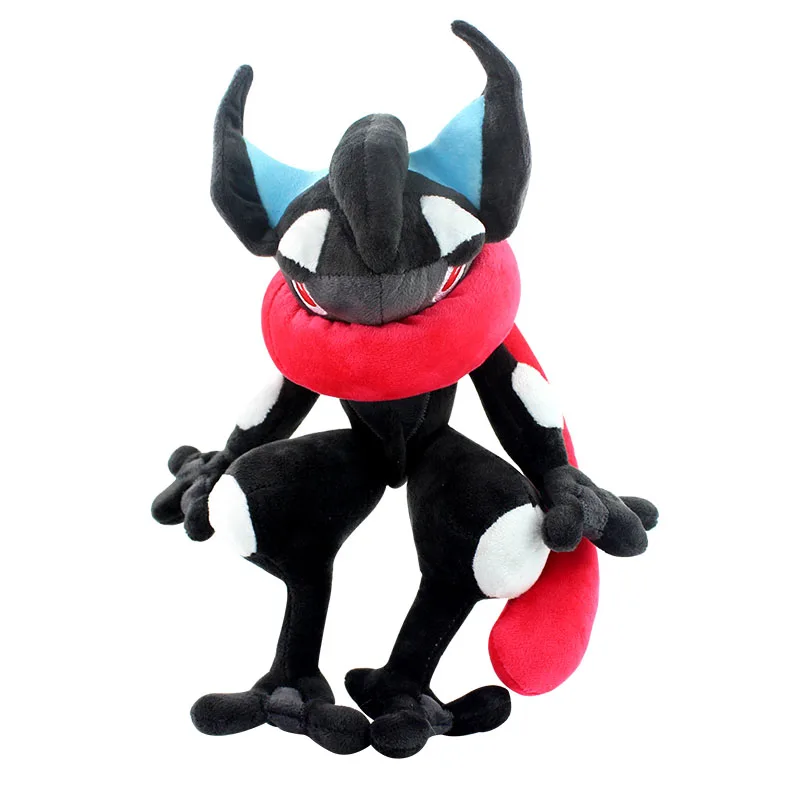 Black Greninja 28-30 см блестящая Greninja Мягкая кукла игрушки мультфильм милые плюшевые игрушки для детей японское аниме Рождество подарки для детей - Цвет: Black Greninja
