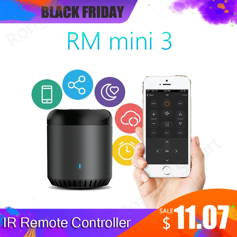 Broadlink RM Mini3 Универсальный Интеллектуальный WiFi/IR/4G беспроводной ИК пульт дистанционного управления через IOS Android умный дом автоматизация Новинка