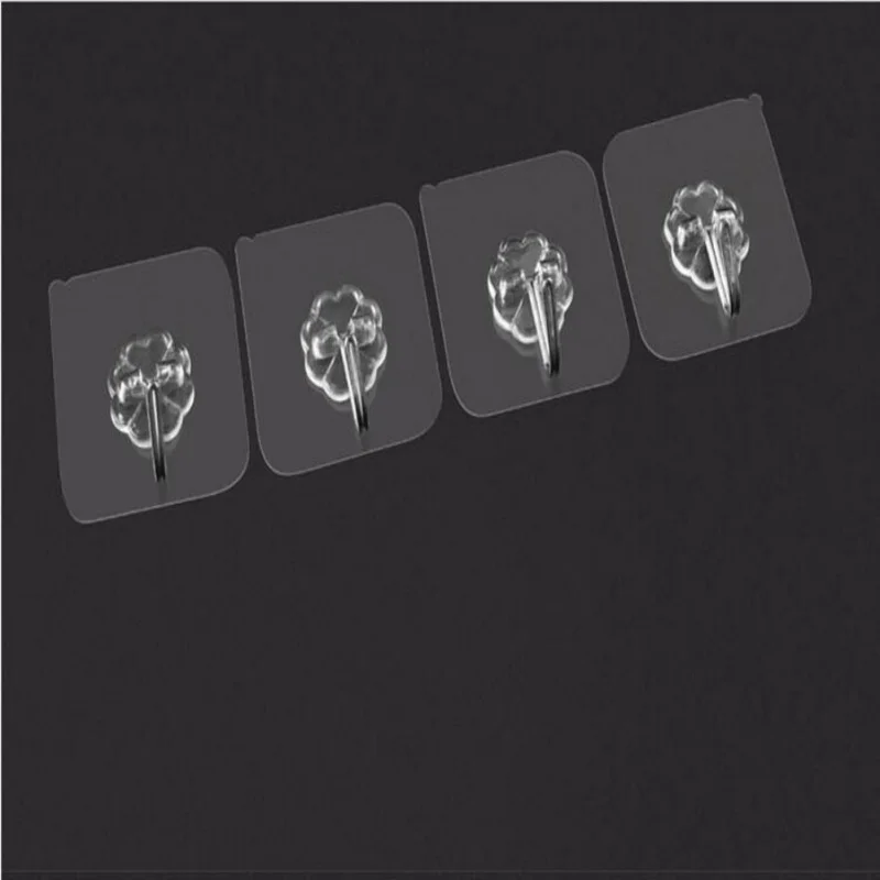 

Transparent Strong Self Adhesive Door Wall Hangers Hooks Suction Kitchen Bathroom Reusable Seamless Hanging Hook Cup Sucker