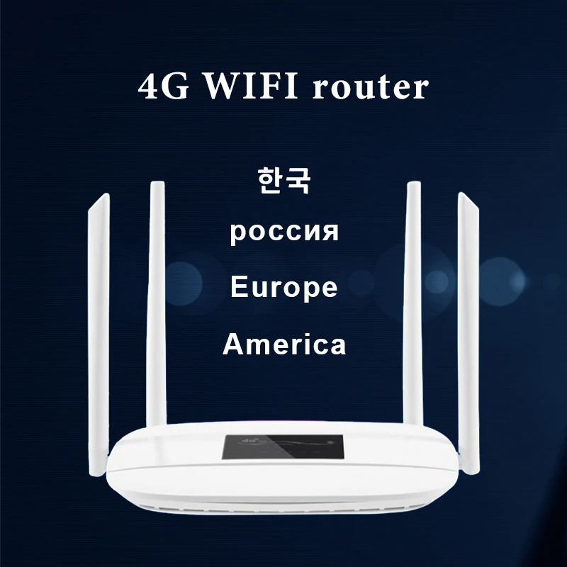 4G wifi router 4G CPE SIM card wireless router 32 wifi user RJ45 WAN LAN antenna lte modem indoor lte wireless router