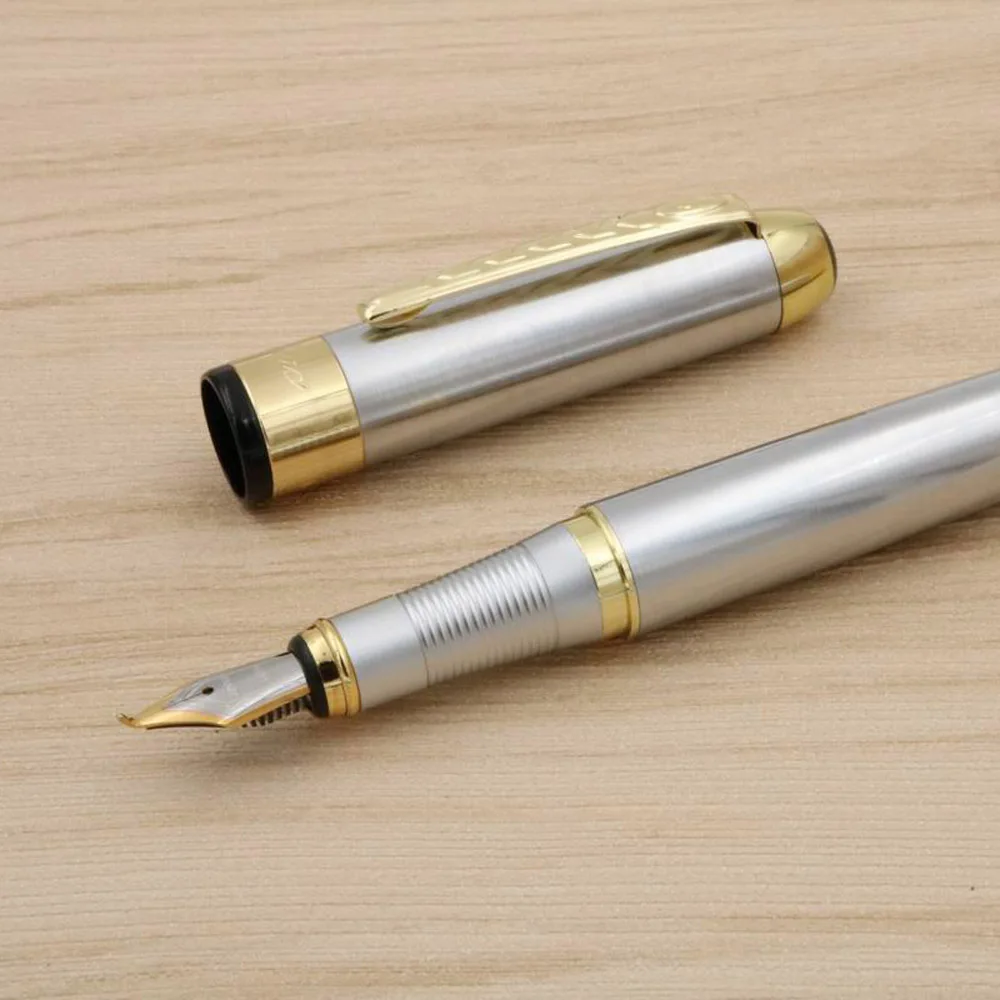 Роскошные фирменные Jinhao 250 нержавеющая каллиграфии фуде перьевая ручка