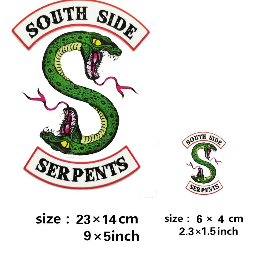 Стикер ривердейл с двумя головками нашивки Змея аппликация Jughead Jones для куртки