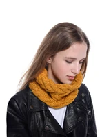 womens girls knitted scarf stylish diamond pattern windproof neck warmer winter autumn cable neck gaiter tube scarf