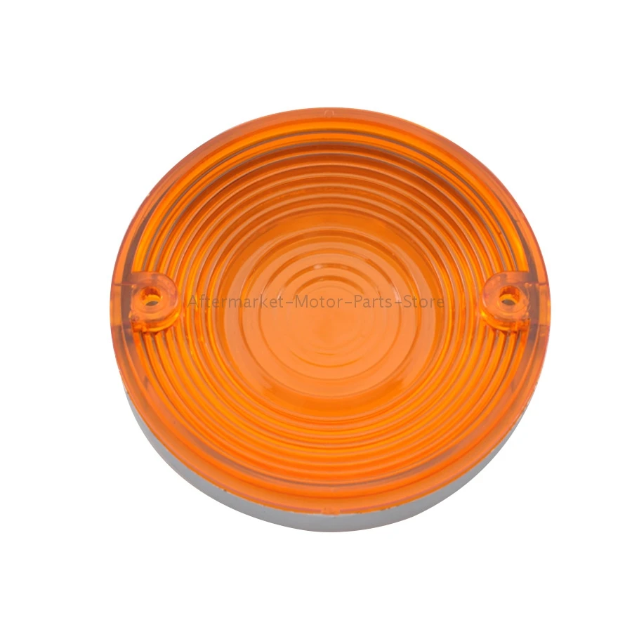 

Motorcycle Turn Signal Light Chrome Bezels Amber Lens Cover Trim Ring For Harley Touring Electra Tour Glides Road King 86-20 US