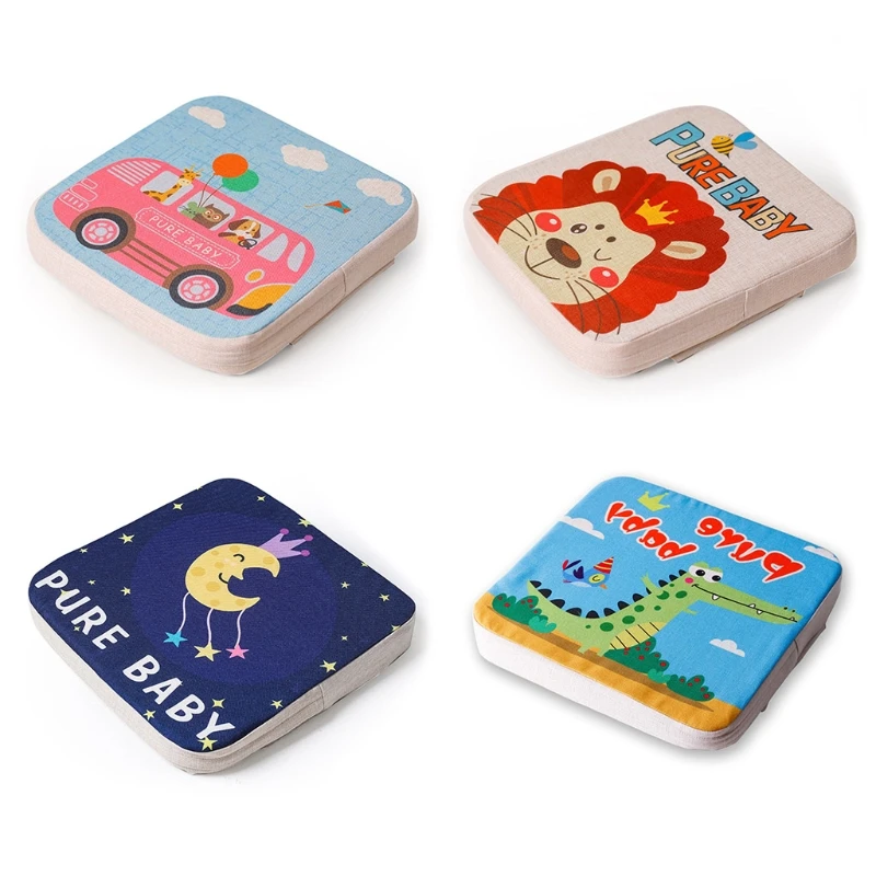 

Portable Cartoon High Chair Pad Booster Dining Room Detachable Sponge Increasing Seat Cushion Safety Buckle for Toddler Kids Ba
