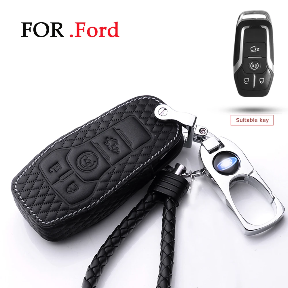 

Кольцо для ключей из цинкового сплава/черный чехол для автомобильного ключа для Ford Focus Fiesta Edge Escape Kuga Fusion Mondeo Ecosport Explorer автомобильные аксессу...