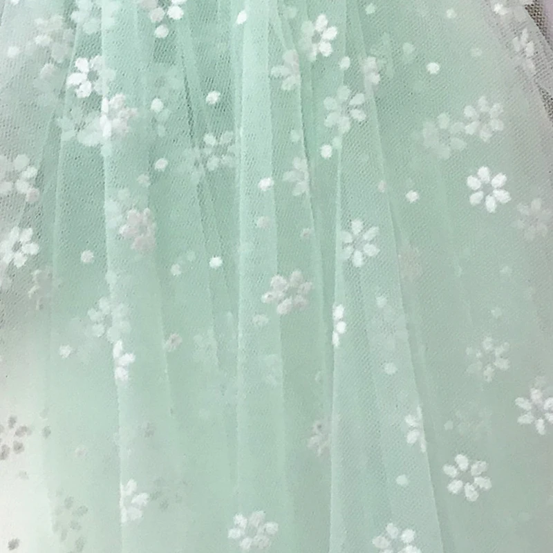 1 м/2 м/5 м ширина 150 Печать Цветок Флокирование сетки фабричная ткань для свадьбы