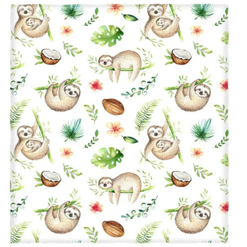 

New Spring Flannel Thick Kindergarten Baby Blanket Cartoons Animal Napping Blanket Children Weighted Blanket Fluffy Blanket 2021