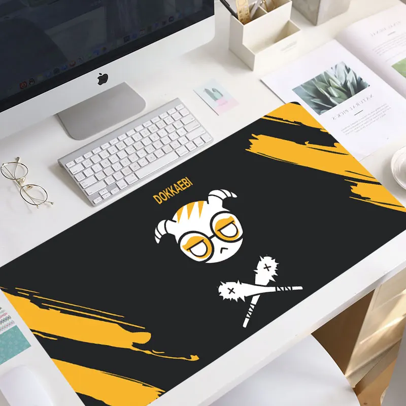 Резиновый супер большой коврик для мыши 80x30 см классный Радужный шестиугольный