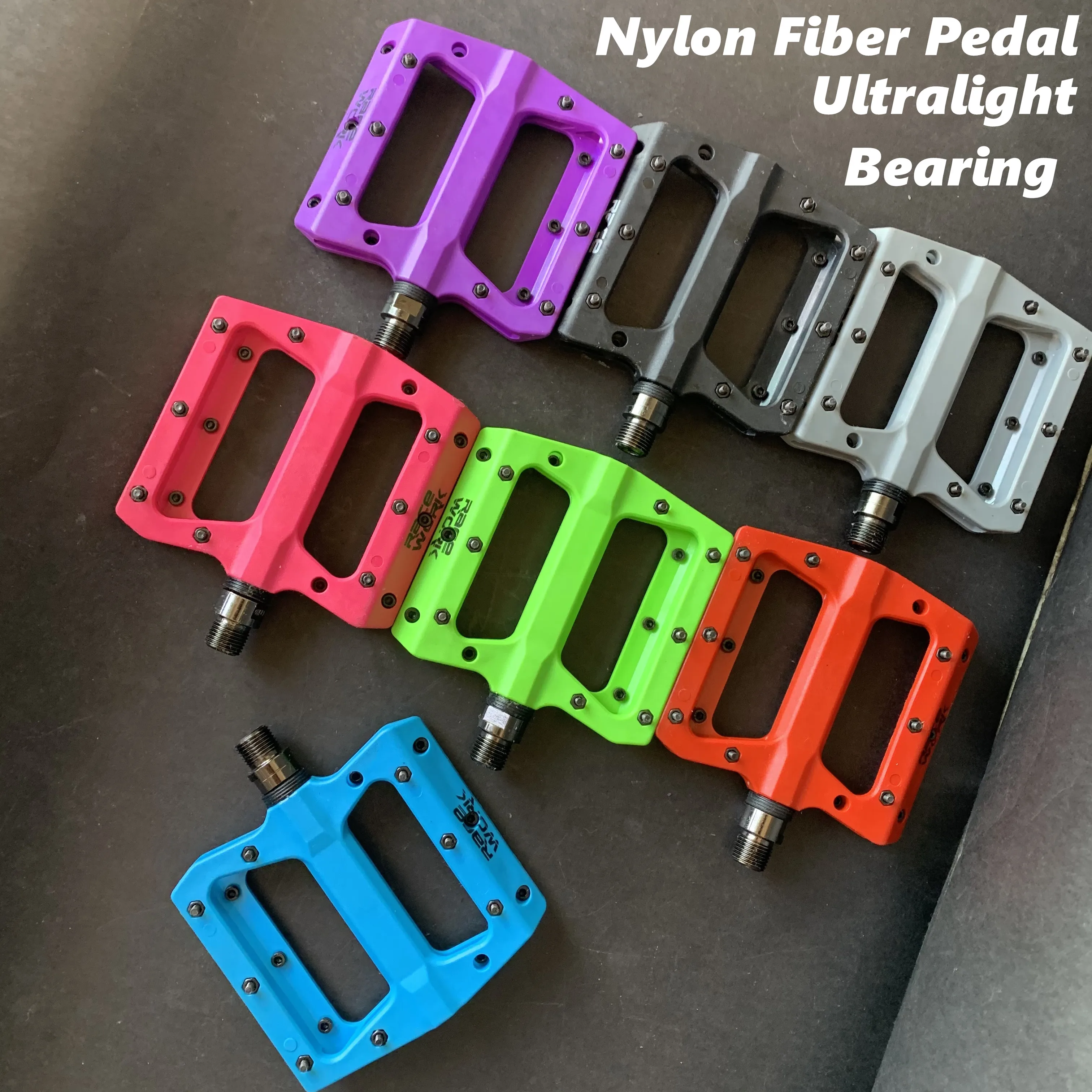 

Bicycle Pedal Nylon Fiber XC AM Concise Composite Flat Ultralight Sealed Bearing Pedals Platform Cycling Pedal For MTB Bike