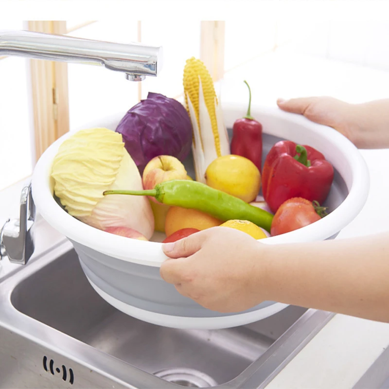 Складной Водонепроницаемый складной бассейн силиконовый инструмент для мытья