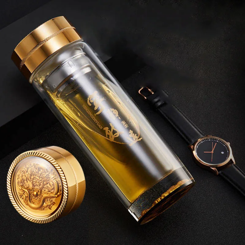 Двойная прозрачная стеклянная Мужская изоляция для чая девушек студенток дома