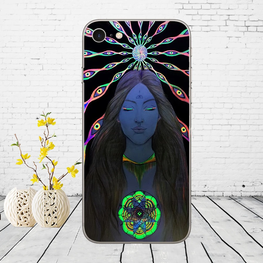 Мягкий силиконовый чехол 198DD с психоделическим рисунком для iphone 5 5s se 6 6s 8 plus 7 Plus X XS