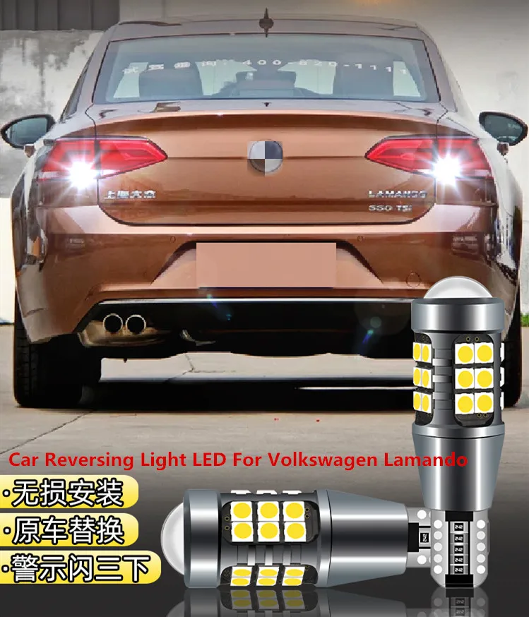

Car Reversing Light LED T15 For Volkswagen Lamando 2014-2019 9W 5300K Retreat Auxiliary Light Refit backup light