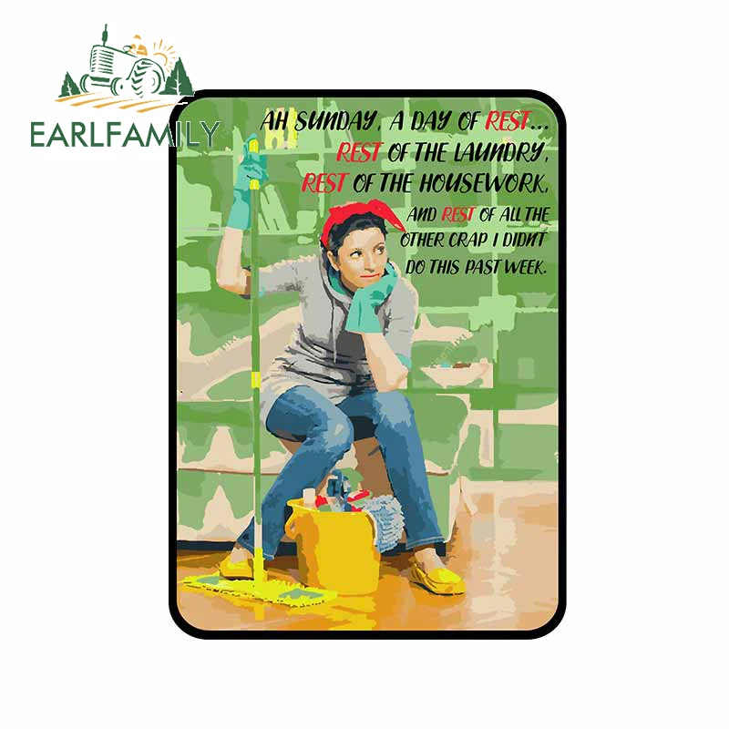 

EARLFAMILY 13 см x 9,5 см для воскресный ключница виниловые наклейки автомобильные наклейки индивидуальные графическая наклейка устойчивое к цара...