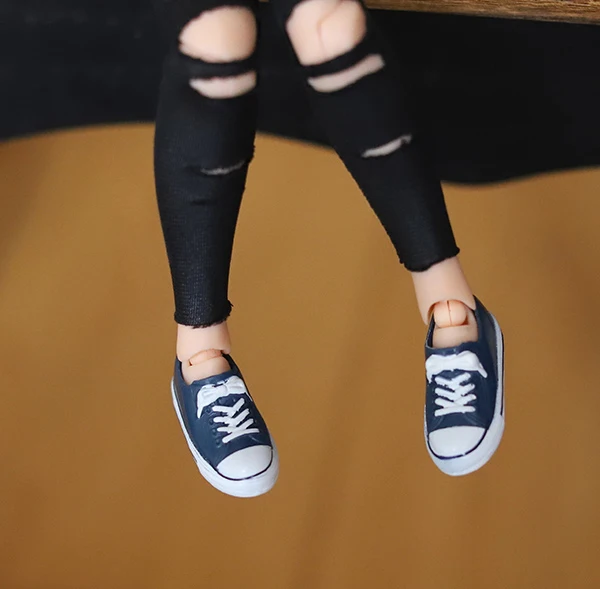 D01 P736 кукла ручной работы 1/6 blyth BJD MSD джинсовая Тканевая обувь Сникеры 1 пара|Куклы|