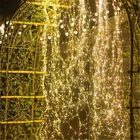 Уличная водонепроницаемая лампа на солнечной батарее, светильник-гирлянда Водопад с 200 светодиодами, медный провод, лоза, Рождественский, задний фсветильник с распылителем