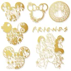 Термотрансферная нашивка из ПВХ с рисунком Диснея золотого Микки Минни принцессы для глажки одежды аксессуары для одежды