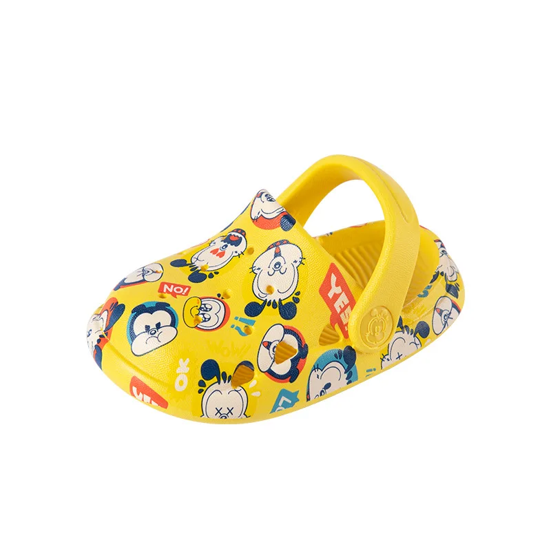 Babudou-zapatos Con agujeros para ni&ntilde;os y beb&eacute;s, sandalias y zapatillas de playa antideslizantes con estampado, bonitas, para verano-0