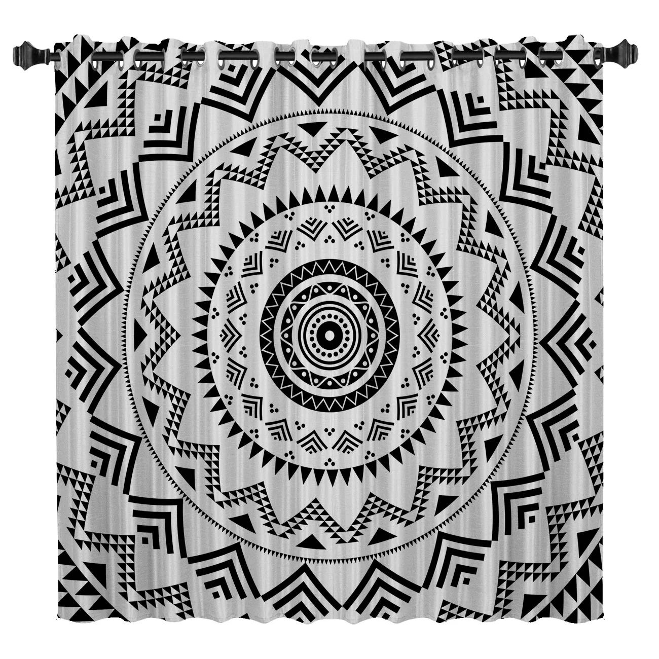 Черно белая мандала занавески для окон гостиной ванной комнаты затемненные