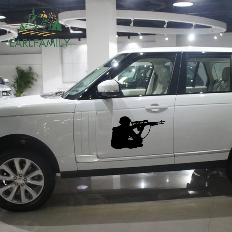 

EARLFAMILY 58cm x 38.7cm Personality Sniper Marksman Military Car Auto Door Vinyl Decal Car Accessories Car Body Big Stickers