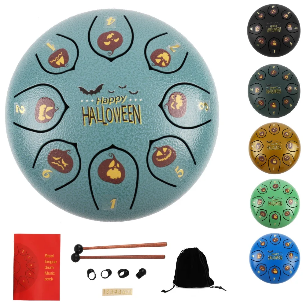 Миниатюрный стальной барабан для языка 6 дюймов 8 тонов медитации йоги