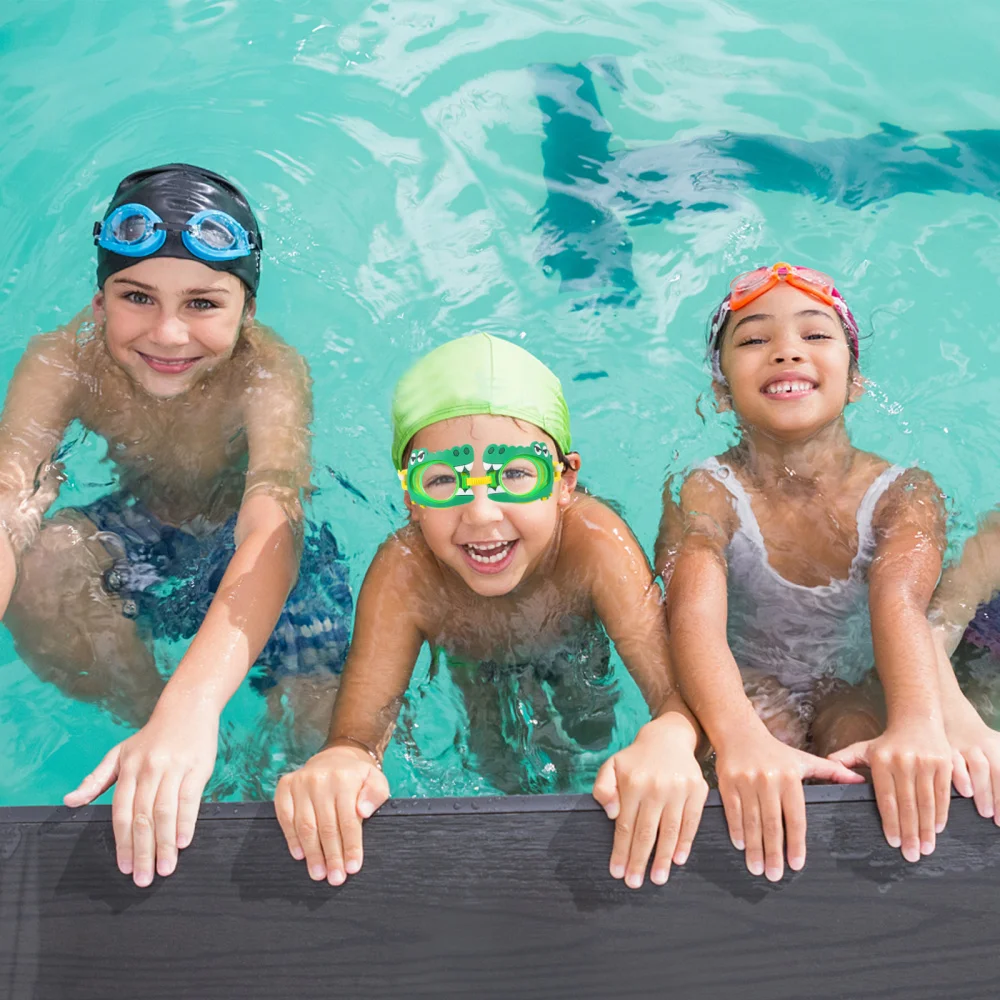 

3 Pcs Adorable Kids Goggles Cartoon Diving Goggles Creative Waterproof Goggles