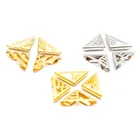 50 шт. Альбомы для скрапбукинга серебристого цвета меню папки Угловые протекторы 16x16x23 мм F1222