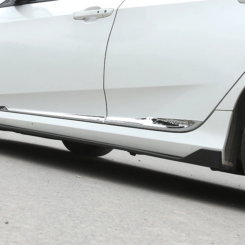 

For Honda Tenth Generation Civic Door Trim Car Threshold Plate Sticker Auto Parts ABS Plastic Car Styling Accessories 1 Set