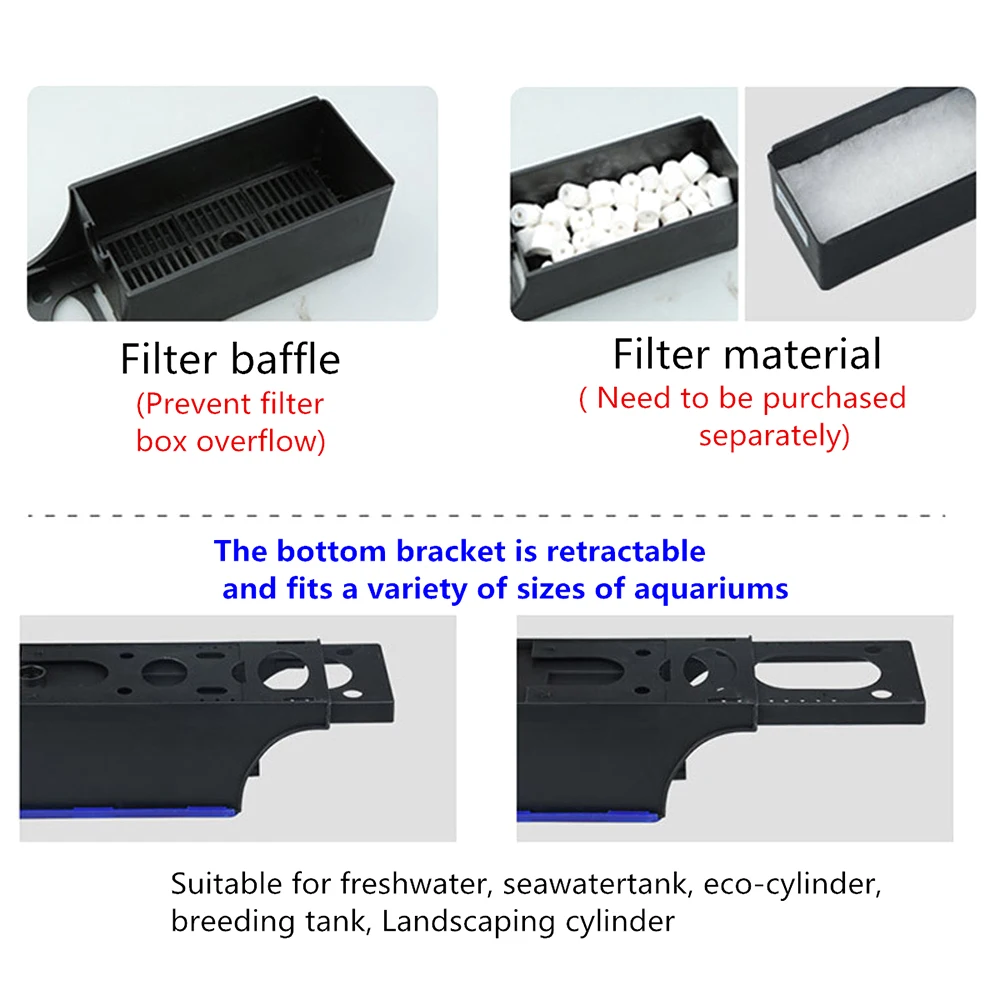 Аквариумный фильтр Водяной пластиковый внешний для воды с водяным насосом | Дом и