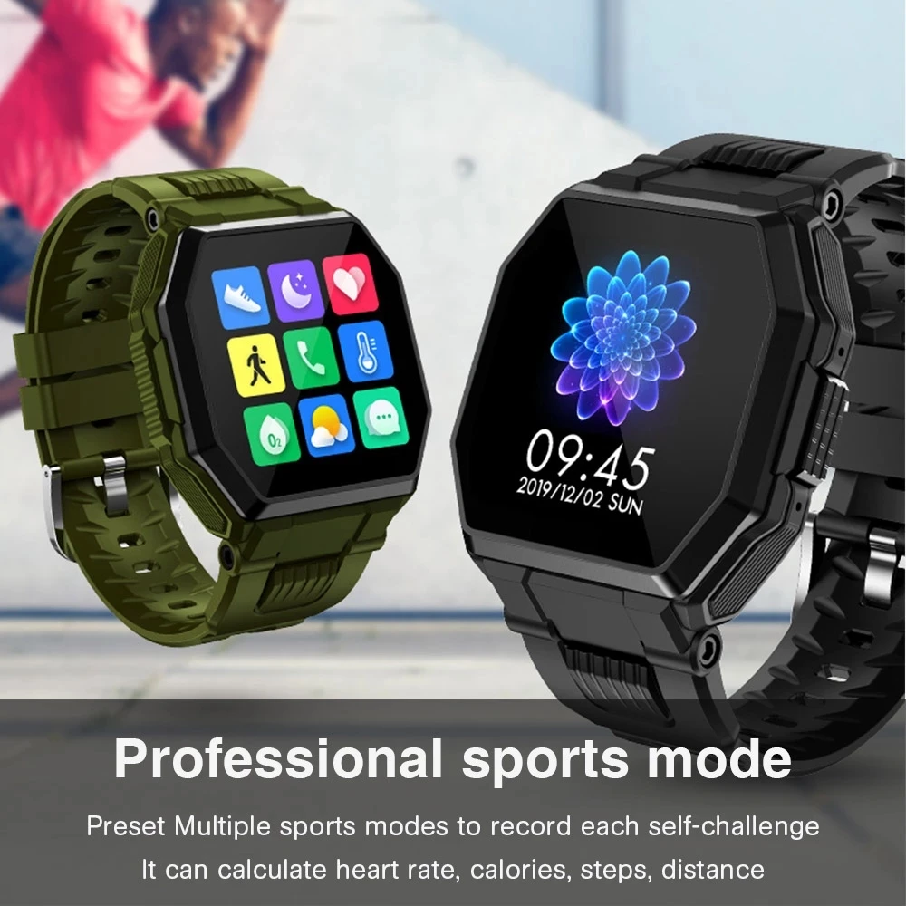 

2021 New Bluetooth call Smart watch Men outdoor activity Full screen touch Sport Fitness watches Heart rate monitor smartwatch