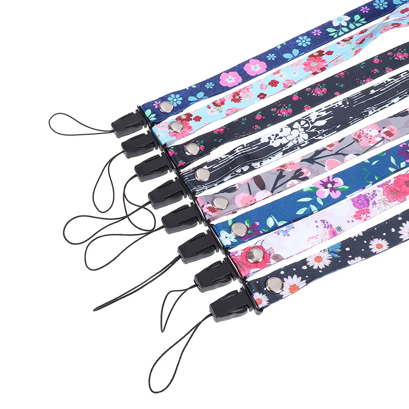 1 шт в виде цветов и листьев шейный ремешок Ремешки для ключей ID карты Мобильный