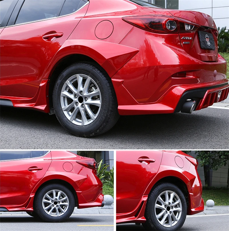 Подходит для mazda 3 обвес крыла 15 16 17 18 19 лет седан Воздухозаборники вентиляционные крышки автомобиля refitt широкий кузов аксессуары 4 шт