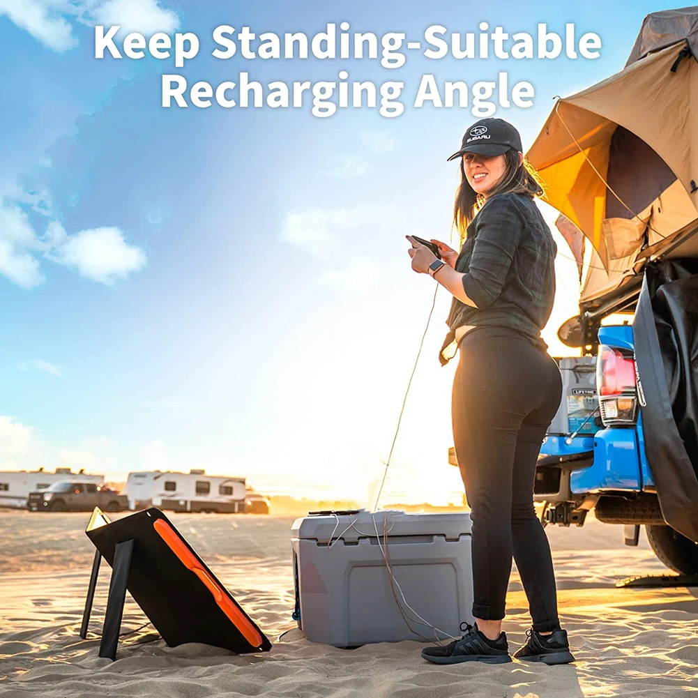 

100W Outdoor USB Solar Panel Bag Portable Solar Power Recharger Mobilephone Recharging Tool Folding Removable Solar Panels