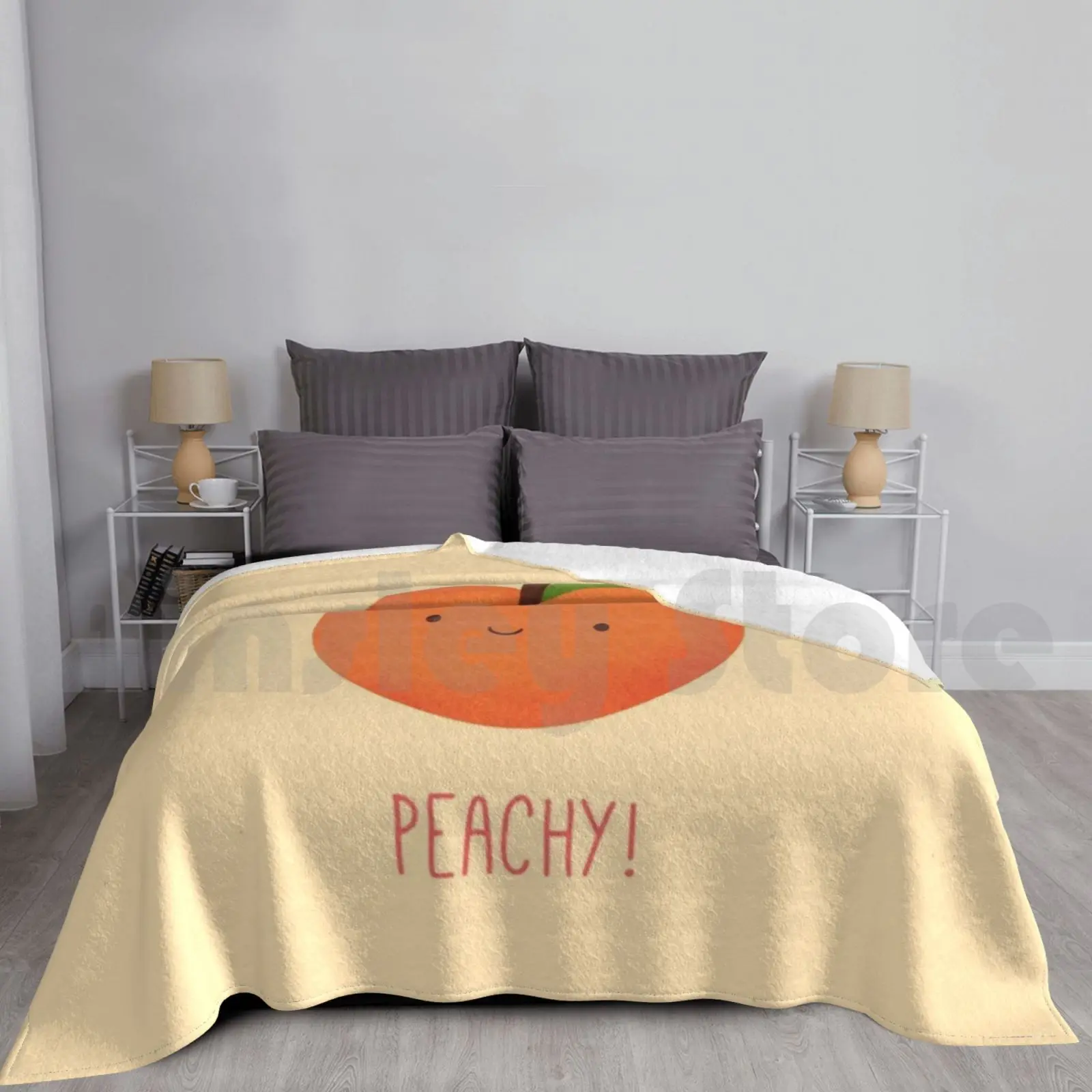 

Peachy! Blanket For Sofa Bed Travel Peach Peachy Food Foodie Eat Fruit Fruity Friend Best Friend Yum Yummy